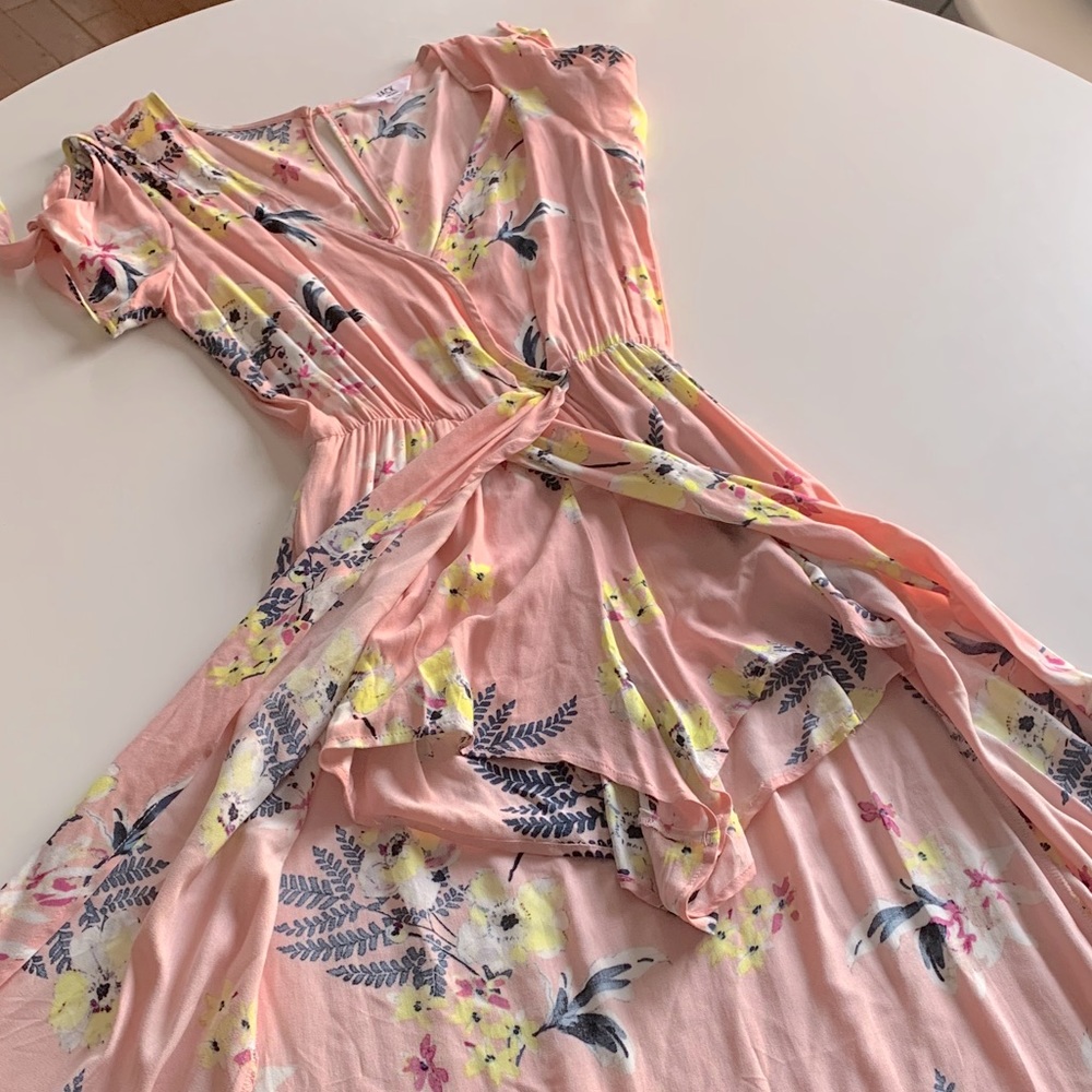 Pink floral romper
